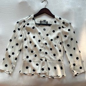 Reformation Polka dot top
